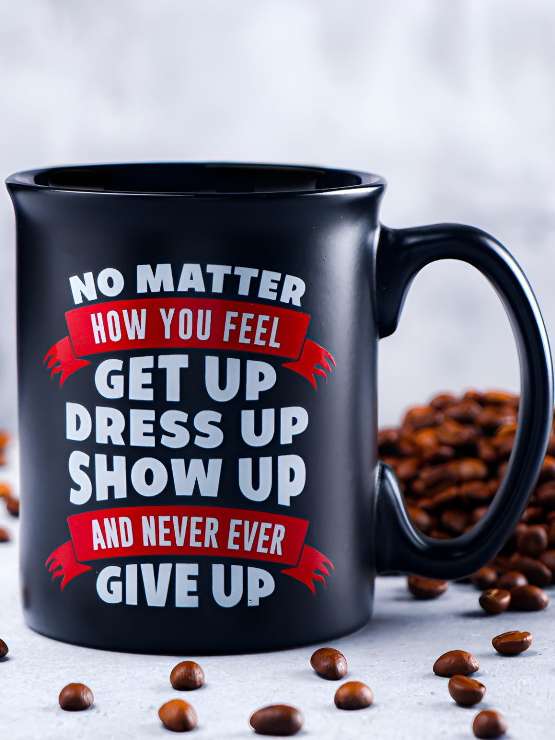 Archies Panda Black Typography Ceramic Microwave Safe Mug-450ml