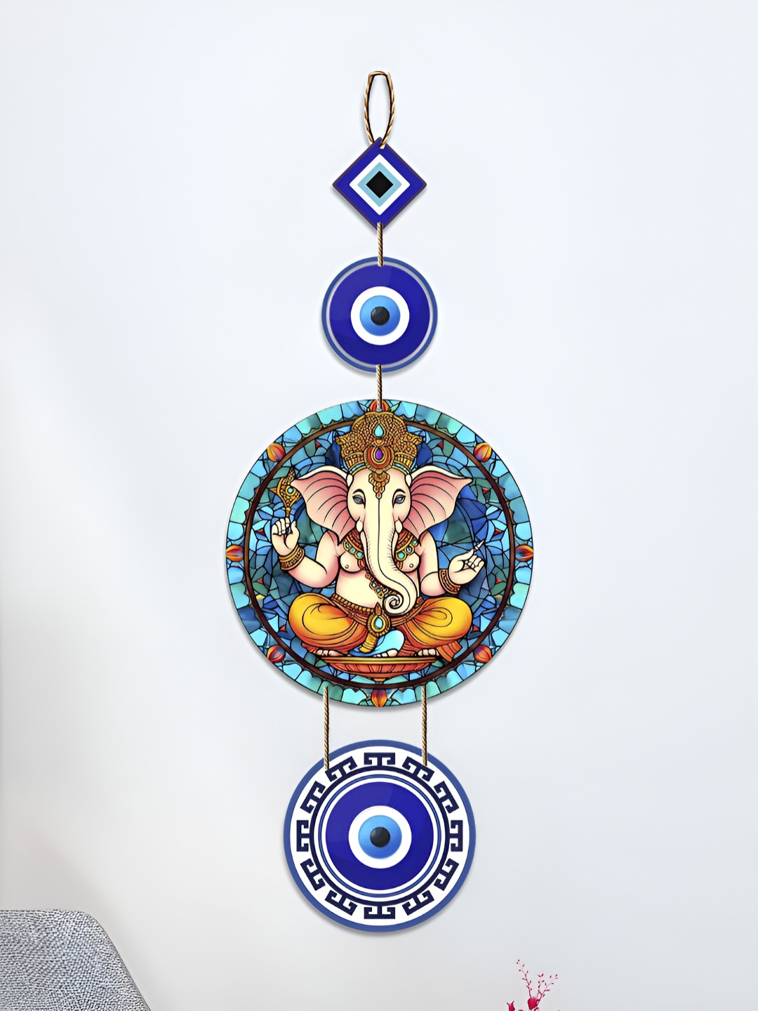 ArtVibes Welcome To Our Home Wood Ethnic Motifs Matte Hall Spiritual Wall Decor-20In
