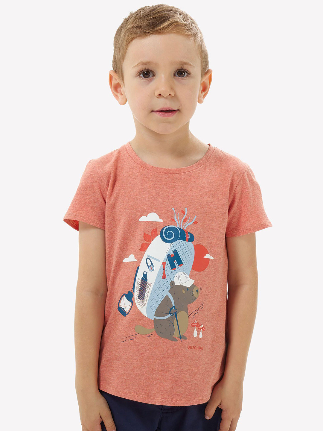 Decathlon QUECHUA - Boys Printed Dry Fit Hiking T-Shirts