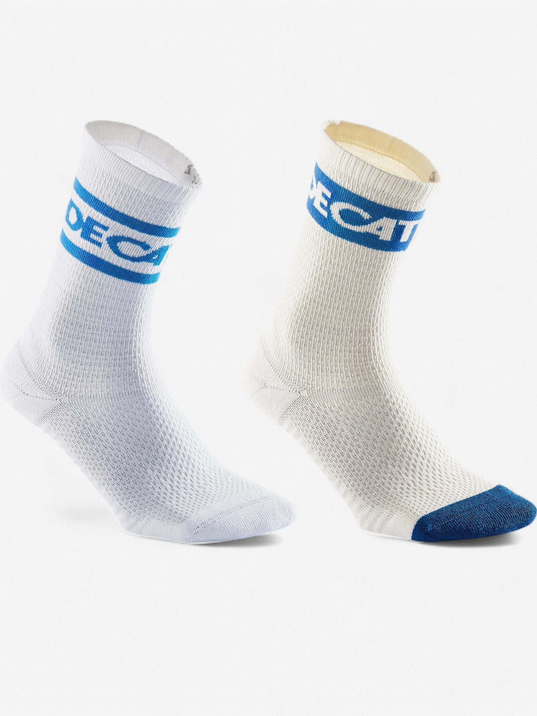 Decathlon Newfeel Unisex White Above Ankle Length Socks Pack Of 2