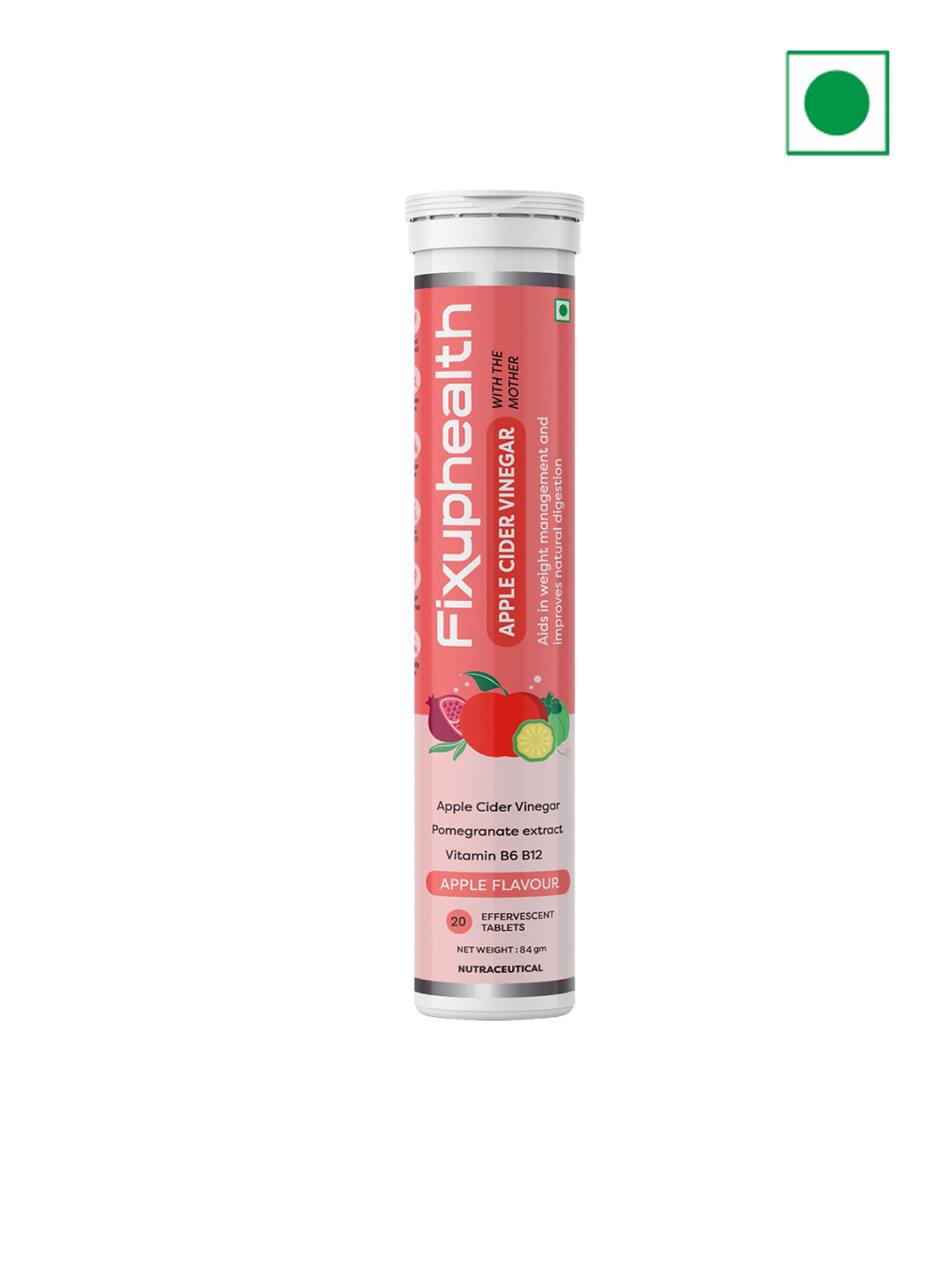 Fixuphealth 700 mg Apple Cider Vinegar Effervescent- 20 Tablet
