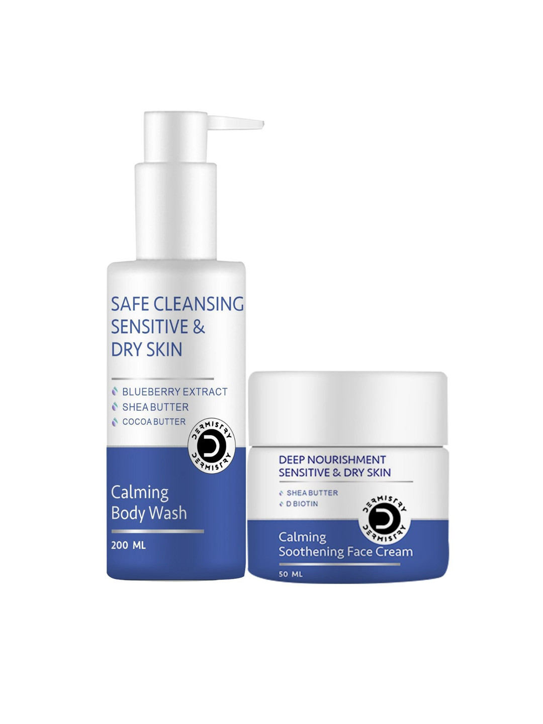 DERMISTRY Calming Body Wash - 200 ml With Calming Soothening Cream - 50 ml