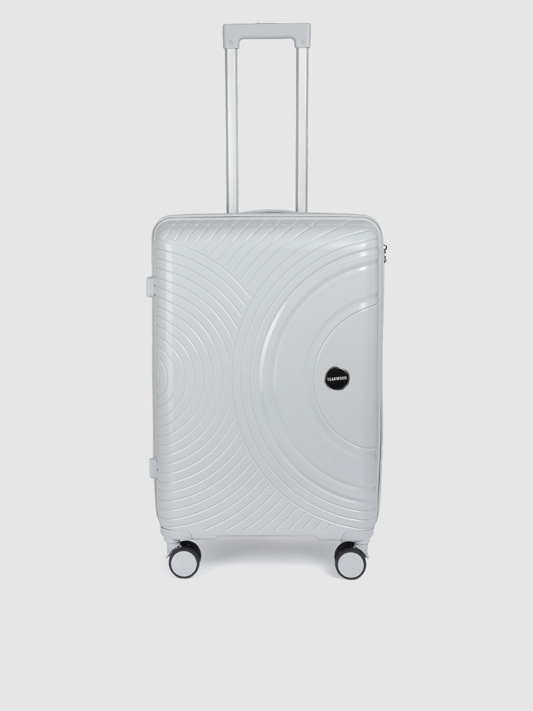 Teakwood Leathers Halfmoon Textured 360-Degree Rotation Hard Medium-Sized Trolley Bag 57L