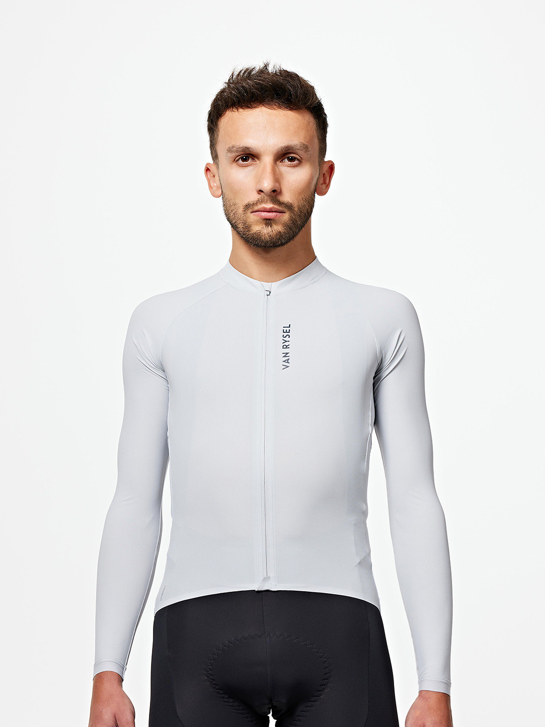 Decathlon VAN RYSEL - Men Solid High Neck T-Shirt