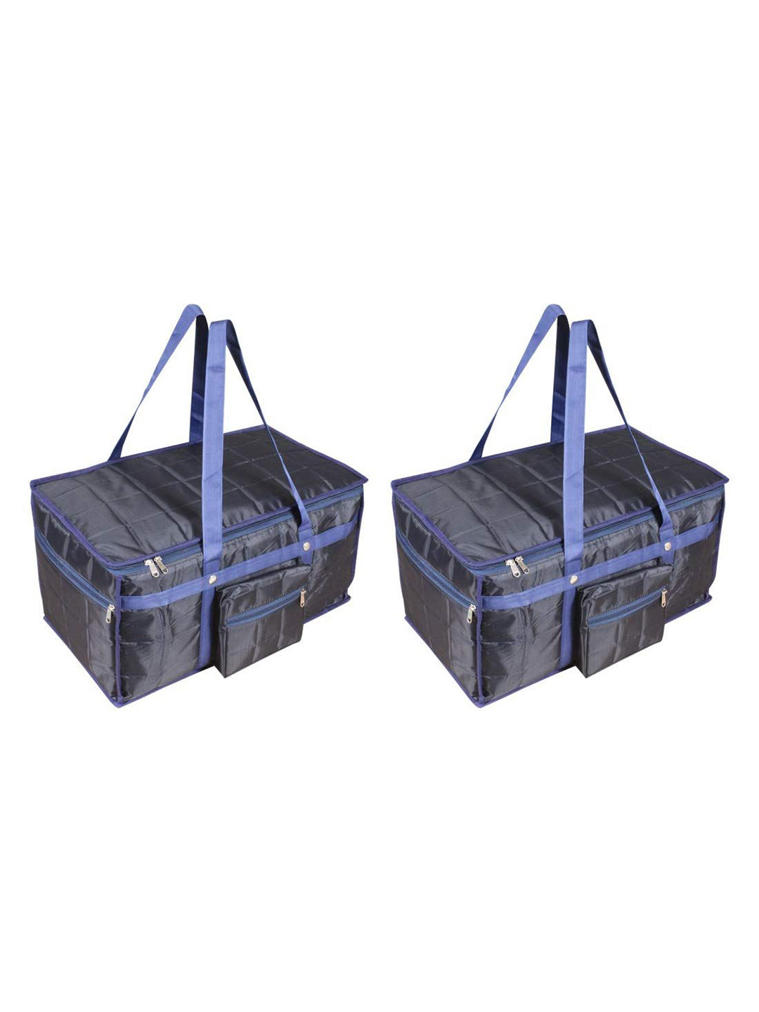 prettykrafts Blue & Black Pack Of 2 Duffel Bag