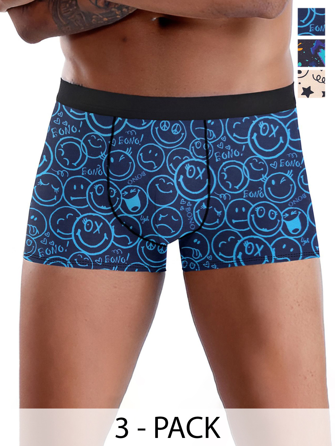 DISPENSER Pack Of 3 Printed Short TrunksV10-C4-C10-C11-M