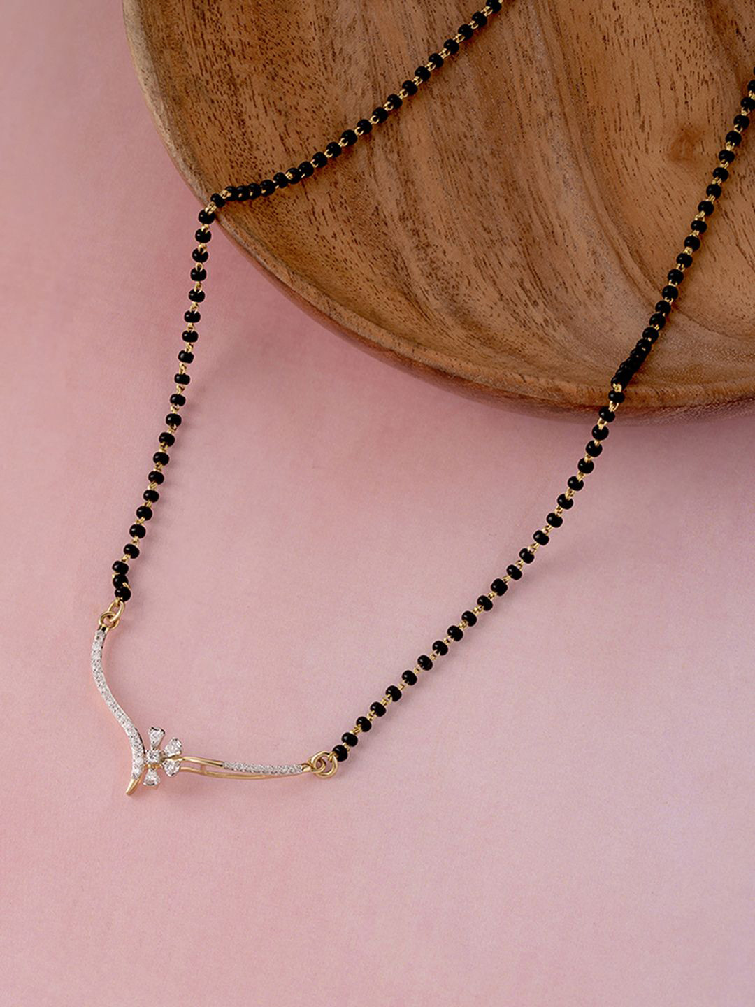 Mia by Tanishq 18KT Starry Embrace Gold & Diamond Mangalsutra-5.183 g