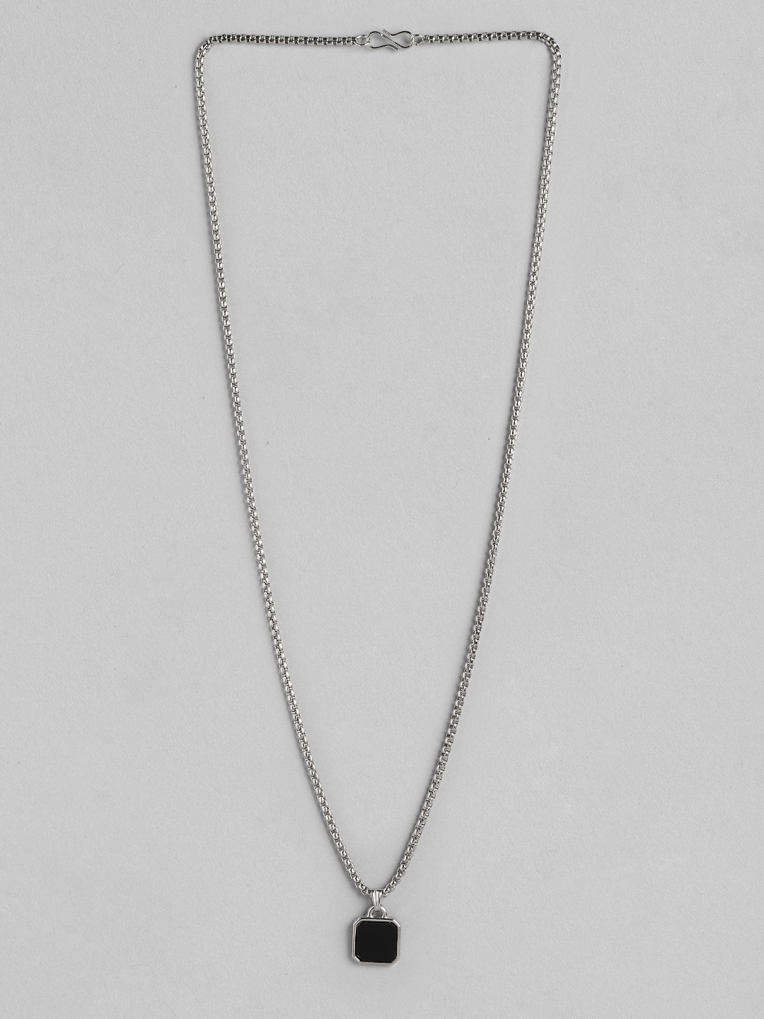 PARIS HAMILTON High Polished Square Pendant With Chain