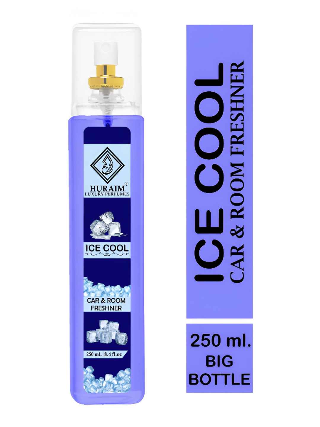 HURAIM Blue and Black Ice Cool Car & Room Spray Air Freshener 250 ml