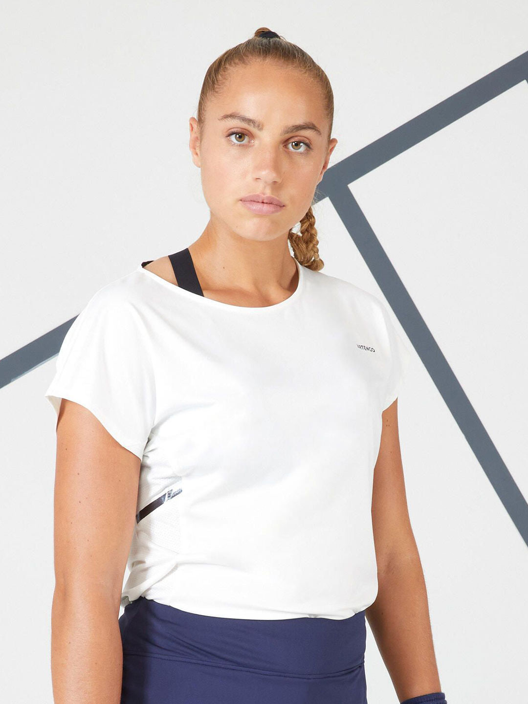 Decathlon ARTENGO - Women Off White Dry Tennis Short Sleeve T-Shirt