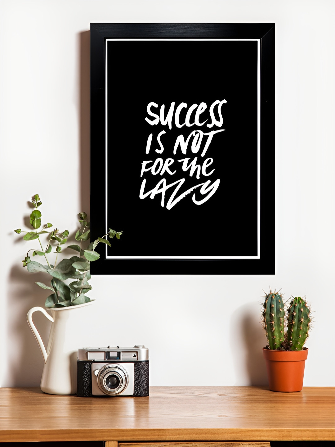 Hawai Black & White Wooden Transparent Acrylic Sheet Gold Plated Wall Photo Frame