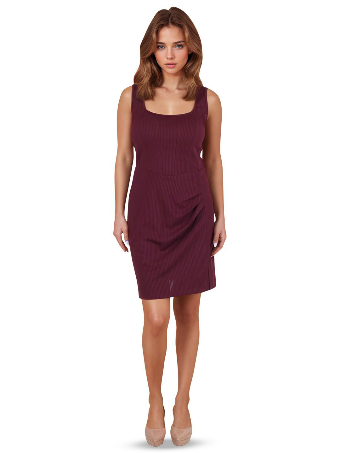 Bunny Corset Striped Sheath Dress