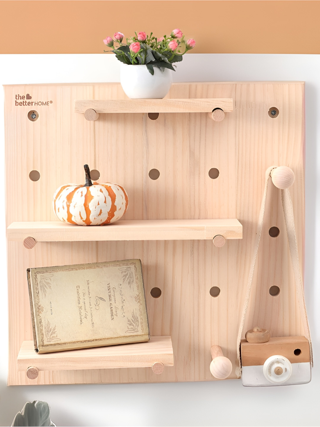 The Better Home Brown Wooden Wall Shelves