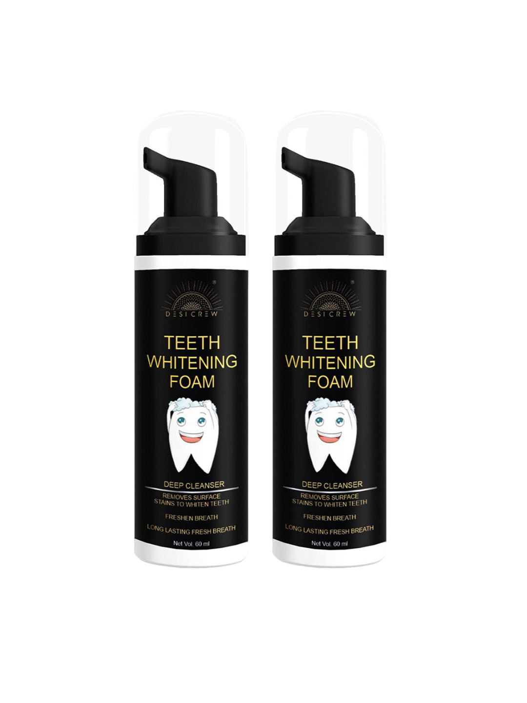 Desi Crew Set Of 2 Teeth Whitening Foam - 60ml Each