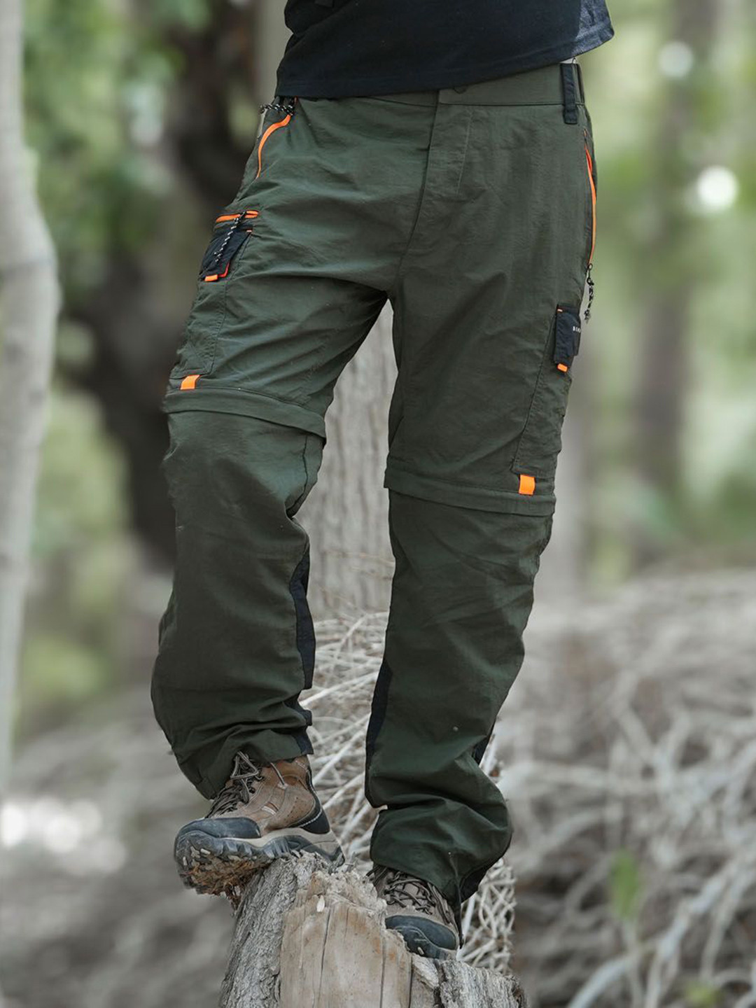 BOMBAY TROOPER Men 2 in1 Utility Multi Pocket Convertible Cargo Pants