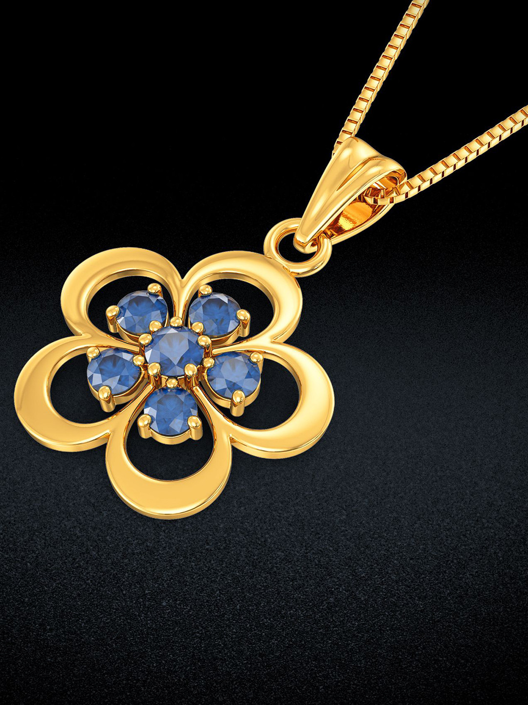 Joyalukkas Women 22KT Yellow Gold Mesmerizing Gemstone Pendant