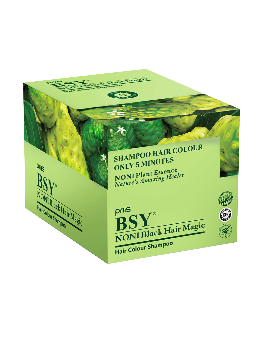PRIIS BSY Noni Black Hair Magic Hair Color Shampoo - 12 ml Each