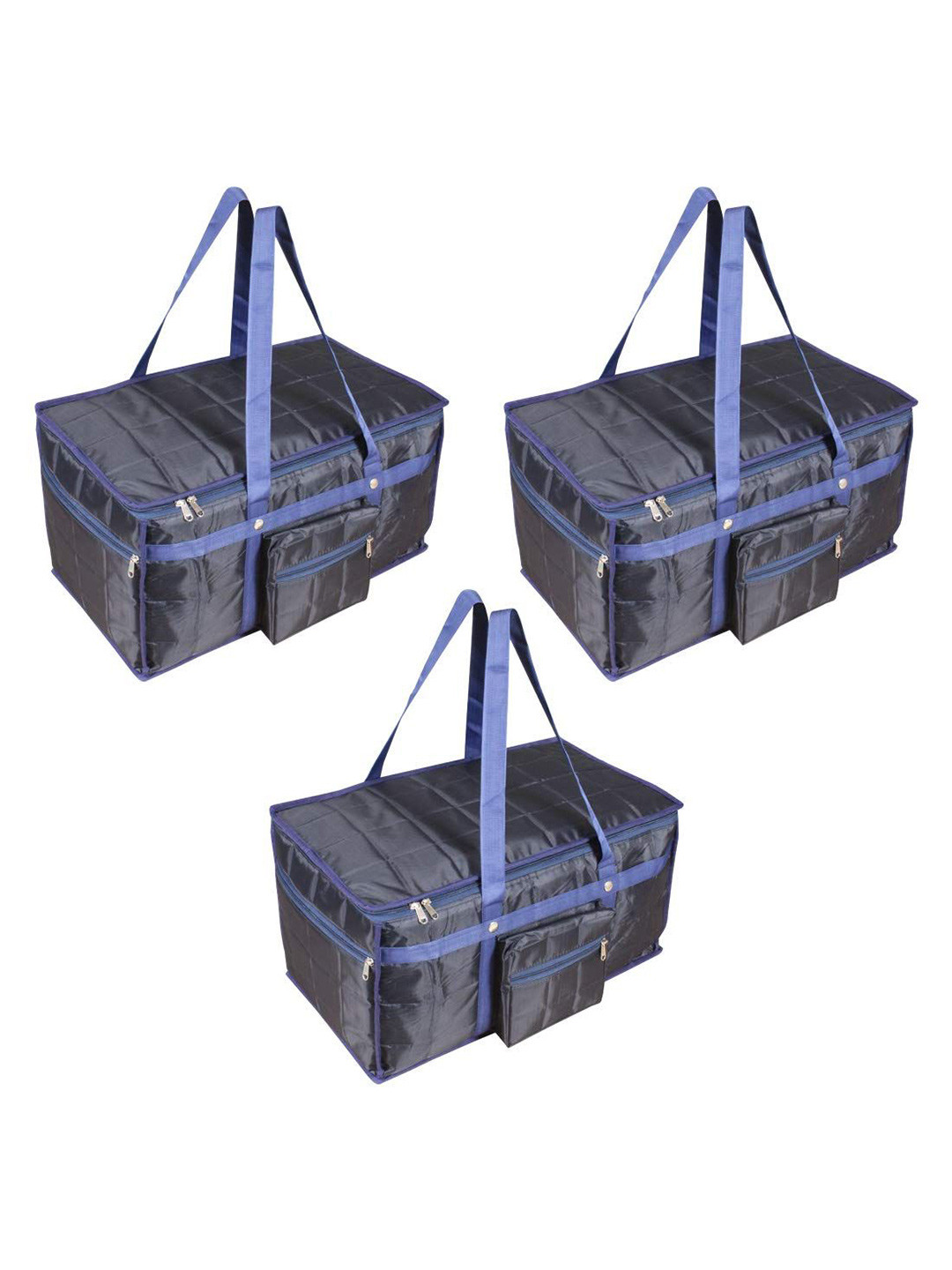 prettykrafts Blue Set of 3 Pieces Light Weight Large Duffle Bags