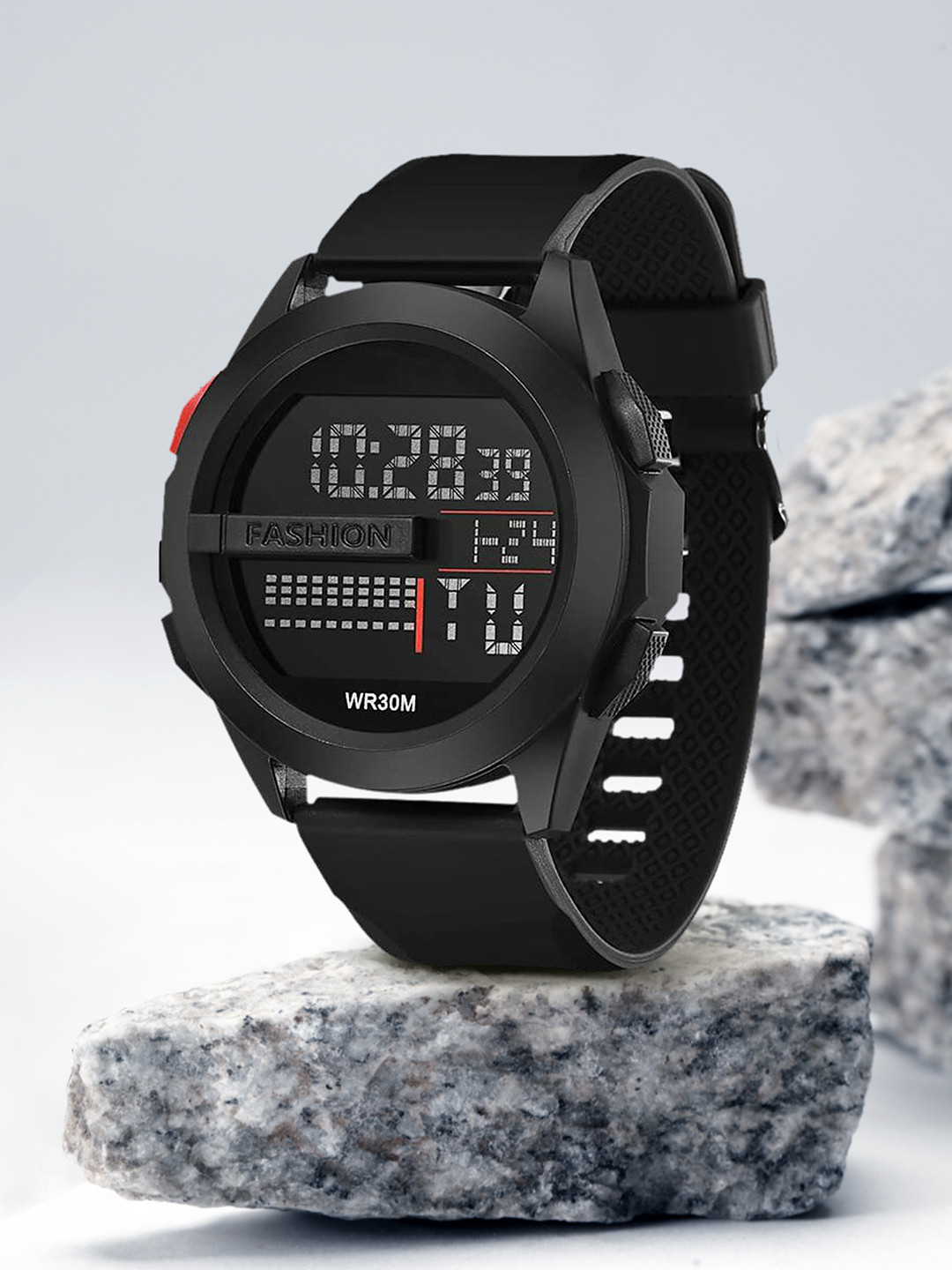 LUXURIT Men Dial & Straps Digital Watch 119-black