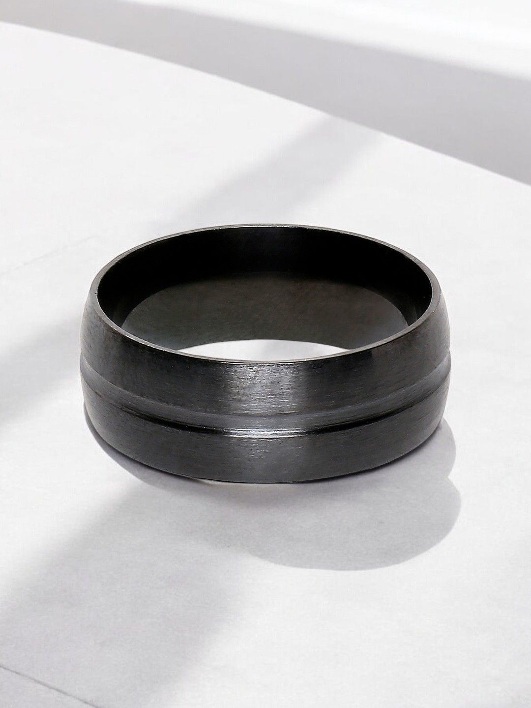 fabula Men Titaninum Matte Finish Band Fashion Ring