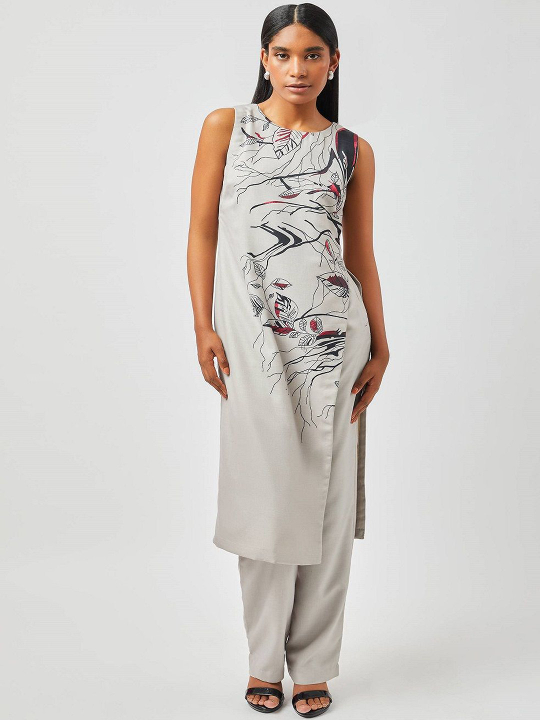 Contemponari Womens Linen Anika Set Tunic With Trousers Co-Ords