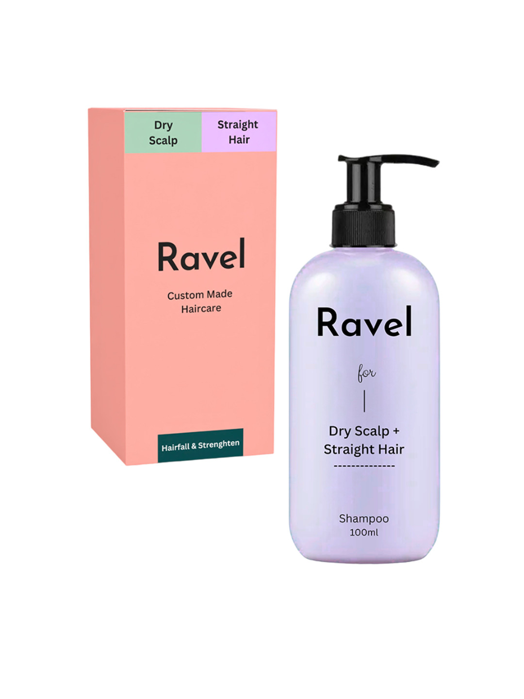 Ravel Customized Hair Fall Control & Strengthen Shampoo - Dry Scalp  & Straight Hair 200ml