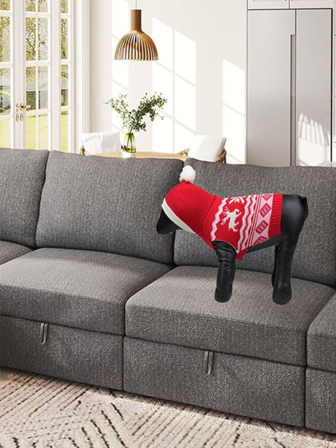 Lulala Self Design Wool Dog Sweater