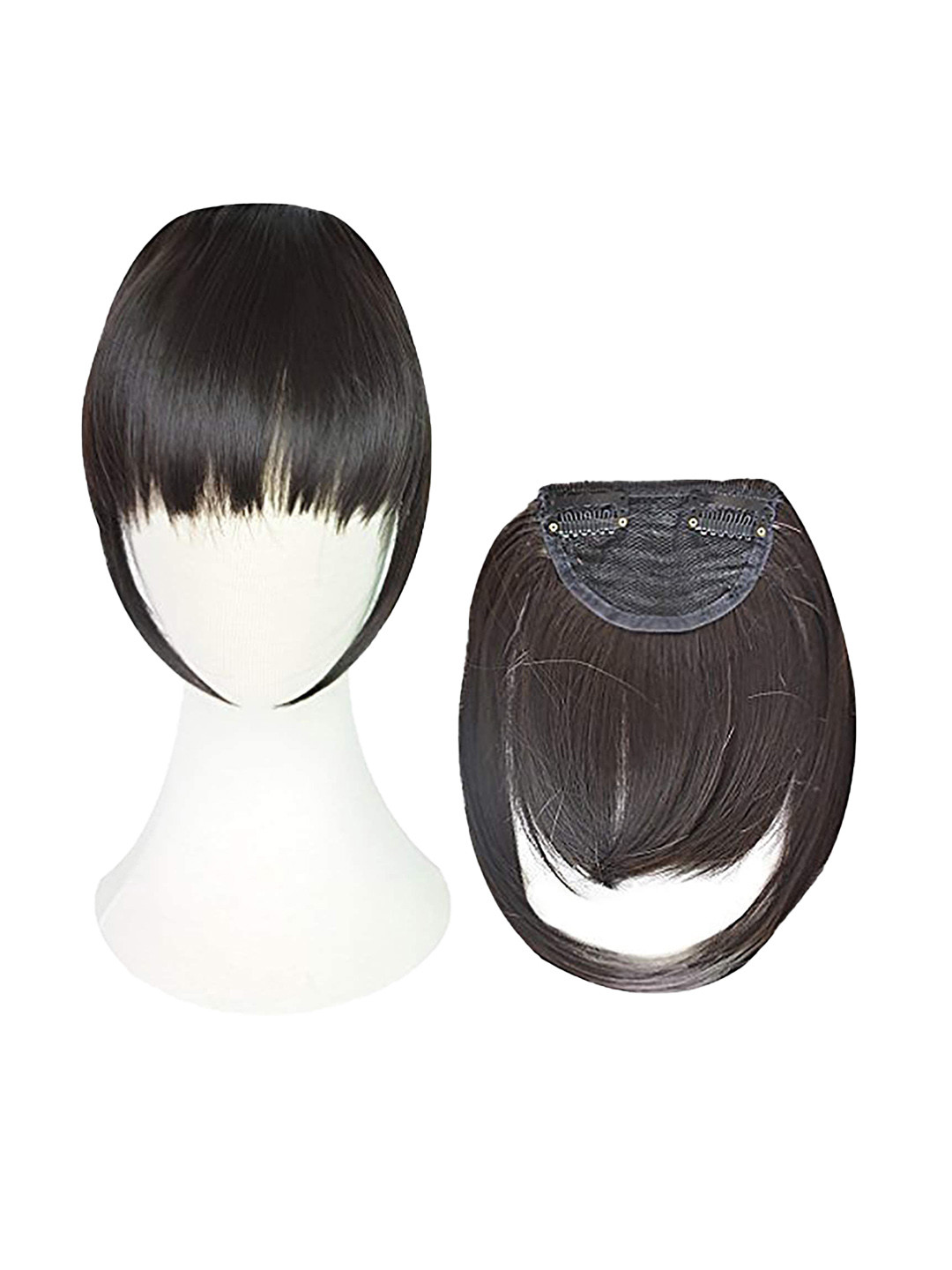 D-Divine Clip-In Synthetic Hair Bangs - Brown