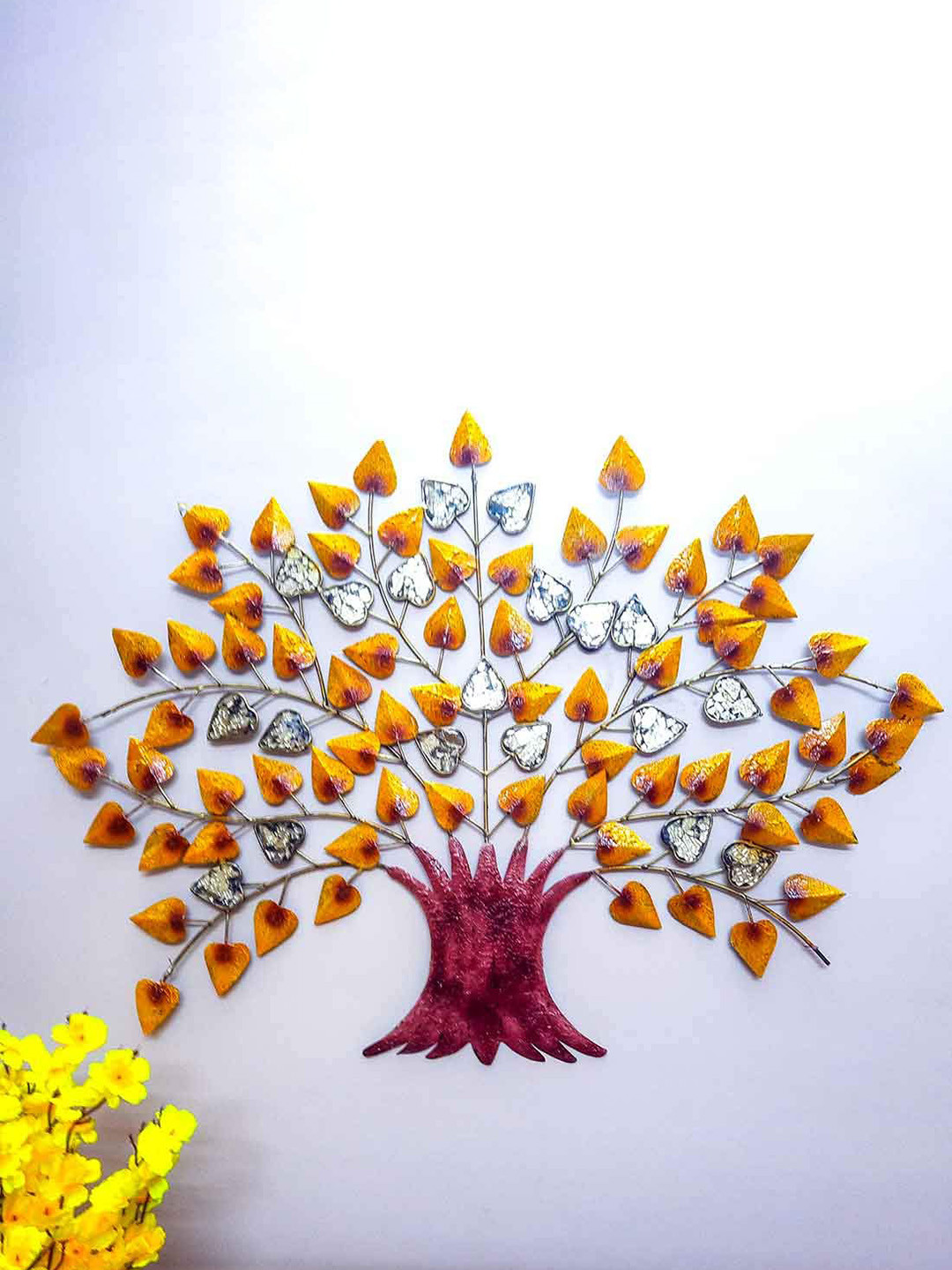 apka mart Tree Design Metal Matte Hanging Hall Wall Hangings-33.9In