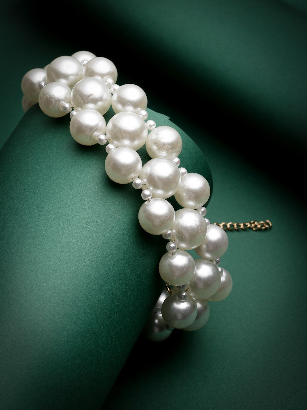 Sanjog Elegant Double-Strand Pearls Beaded Necklace