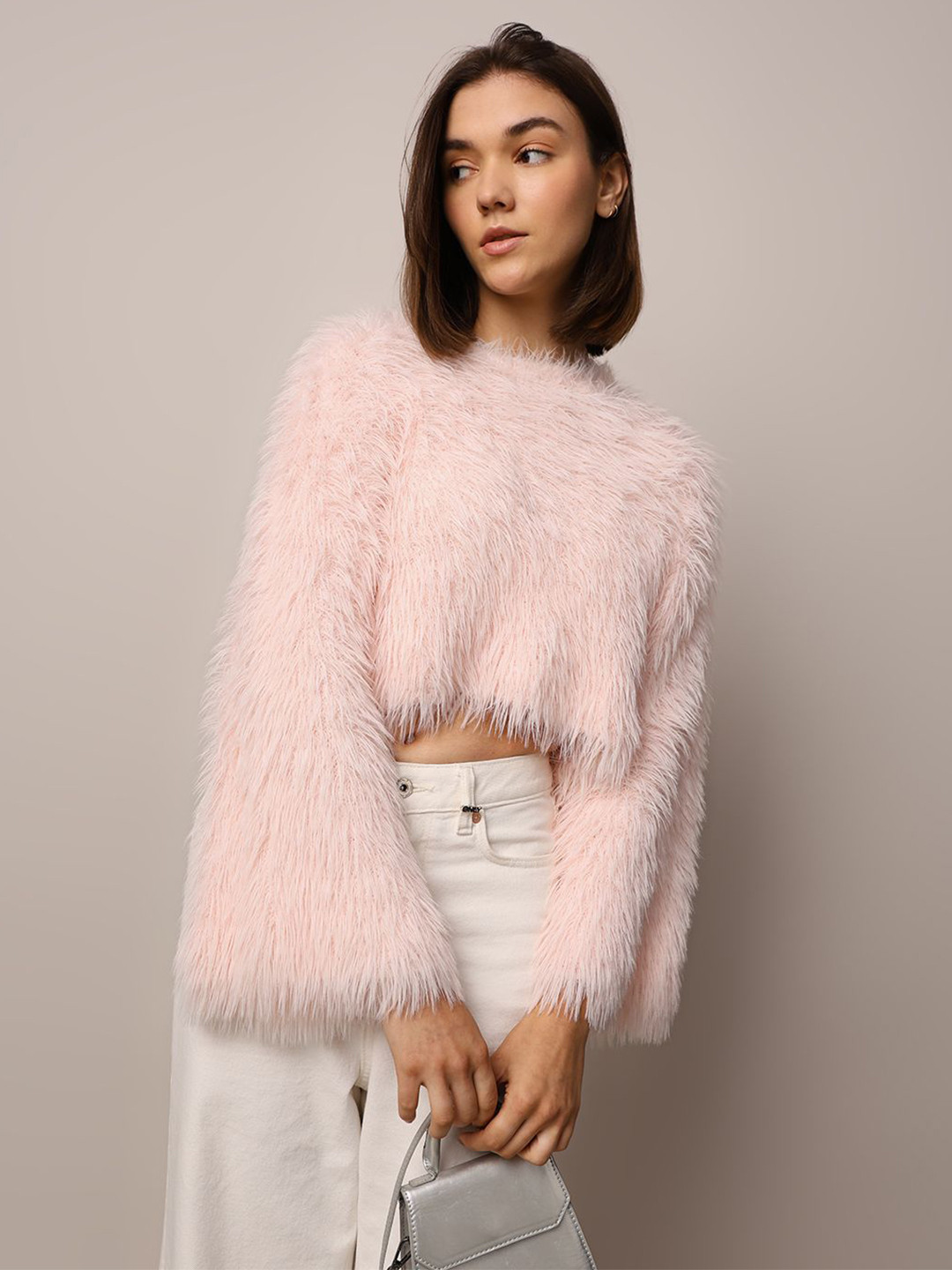 ONLY Women Fuzzy Crop Pullover