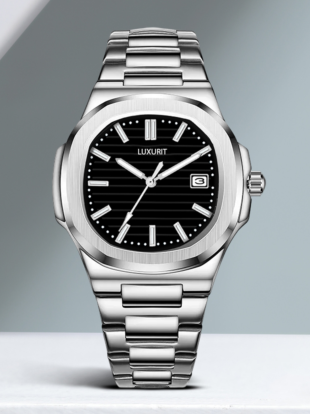 LUXURIT Men Dial & Stainless Steel Straps Analogue Watch LRLX-144