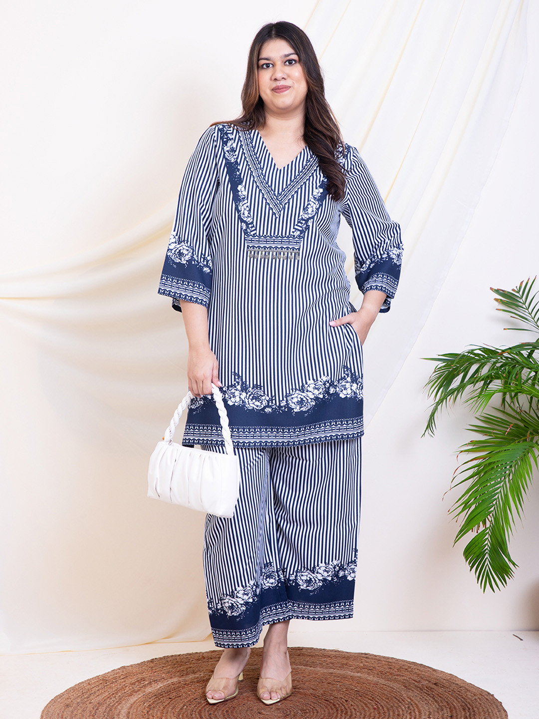 DEEBACO Printed Tunic & Palazzo Co-Ords