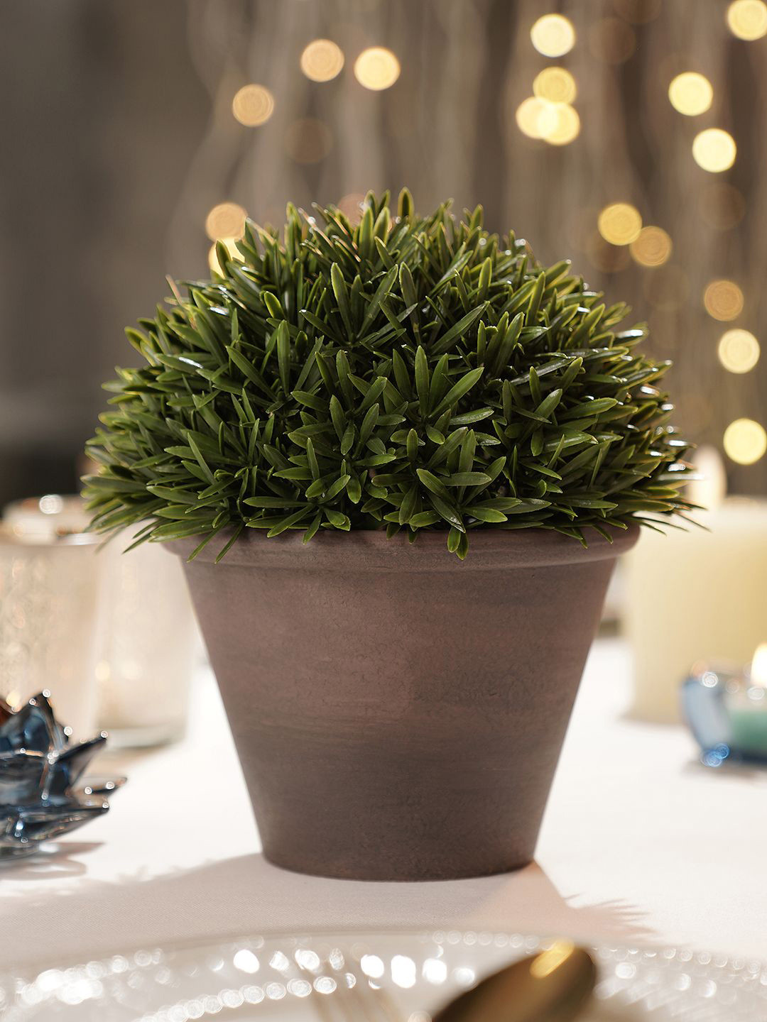 Pure Home and Living Green Non-Hanging Artificial Plant With Pot