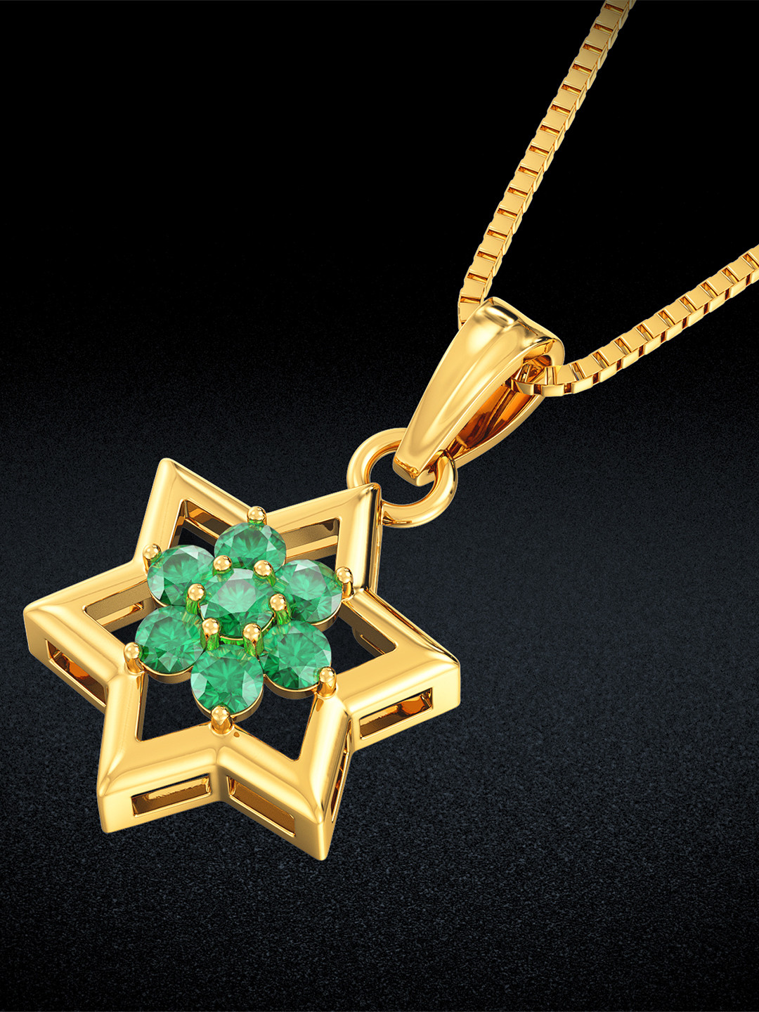 Joyalukkas  22KT Gemstone Gold Pendant-3.85 Gm