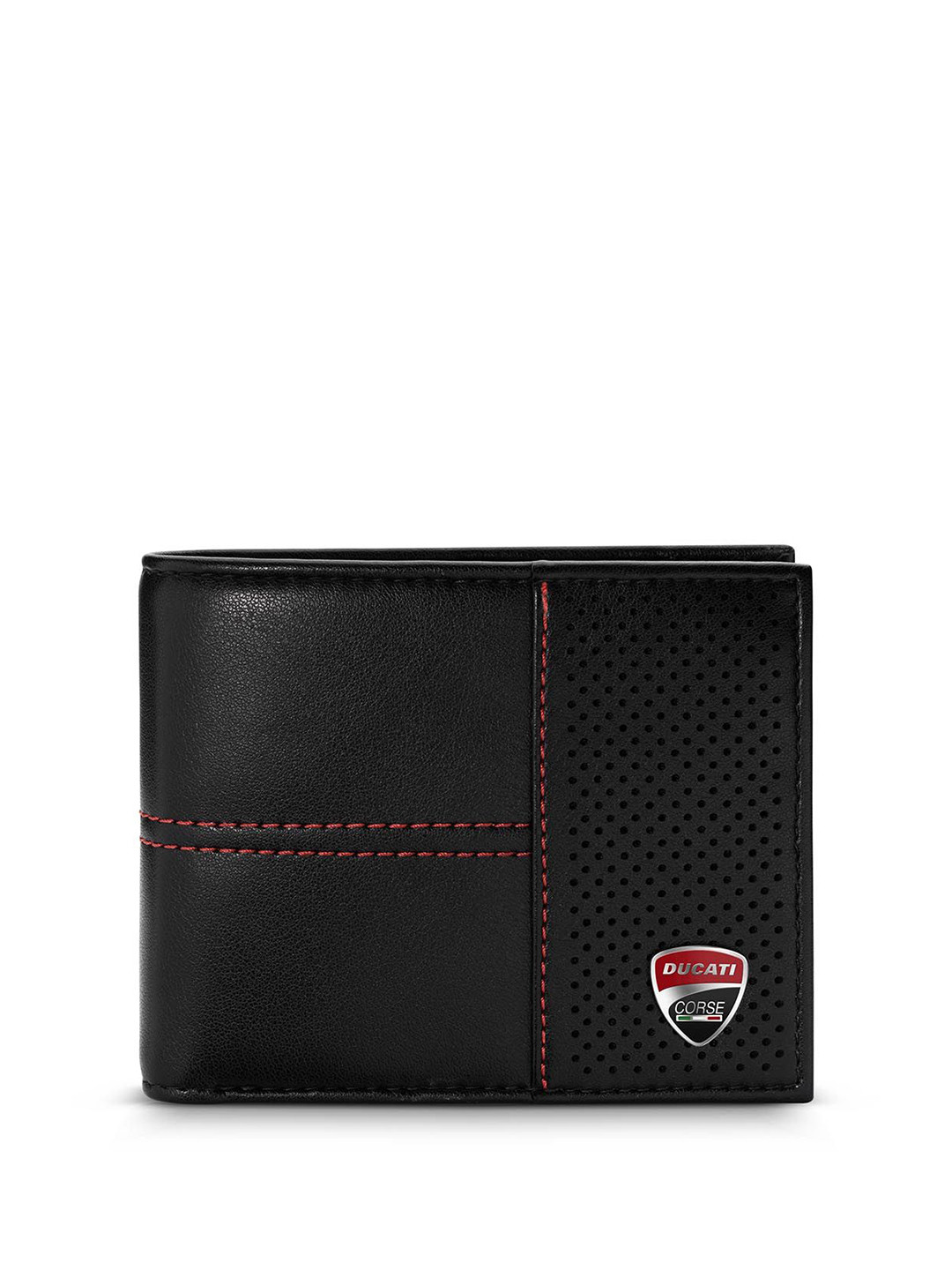 DUCATI CORSE Men Leather Two Fold Wallet