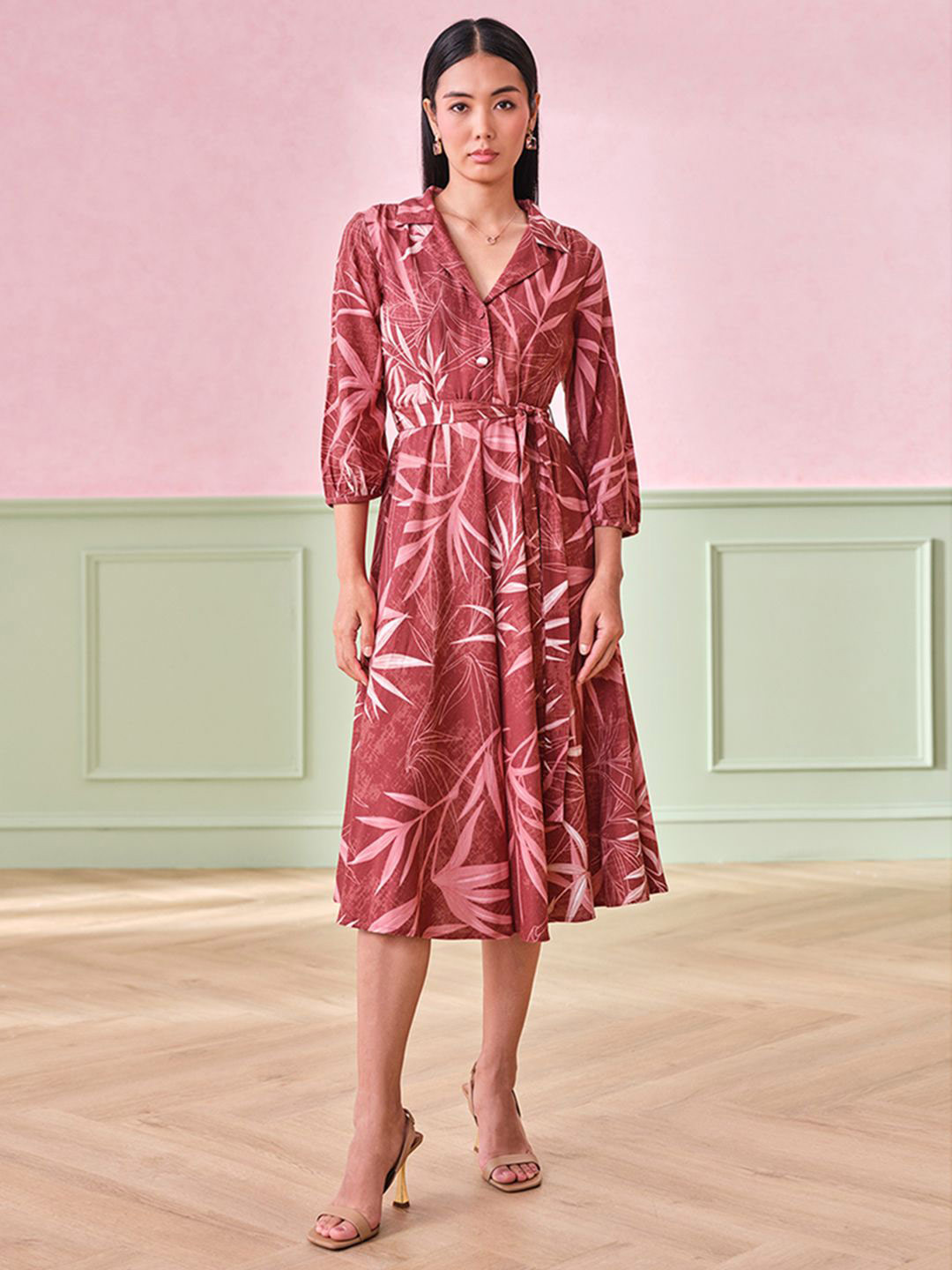 AND Print Midi Dress