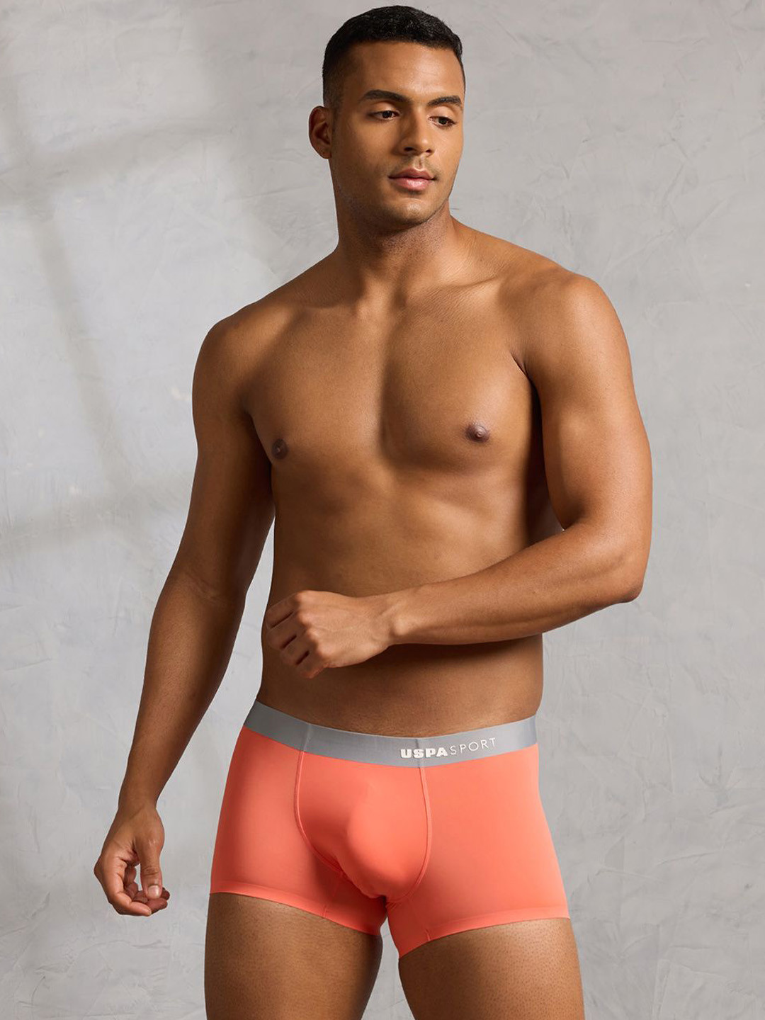 U.S. Polo Assn. Men High Stretch Sports Trunks -RT006-007-PL