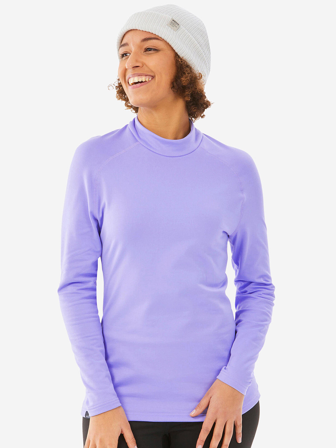 Decathlon WEDZE Women Lavender Soft Warm Thermal Top