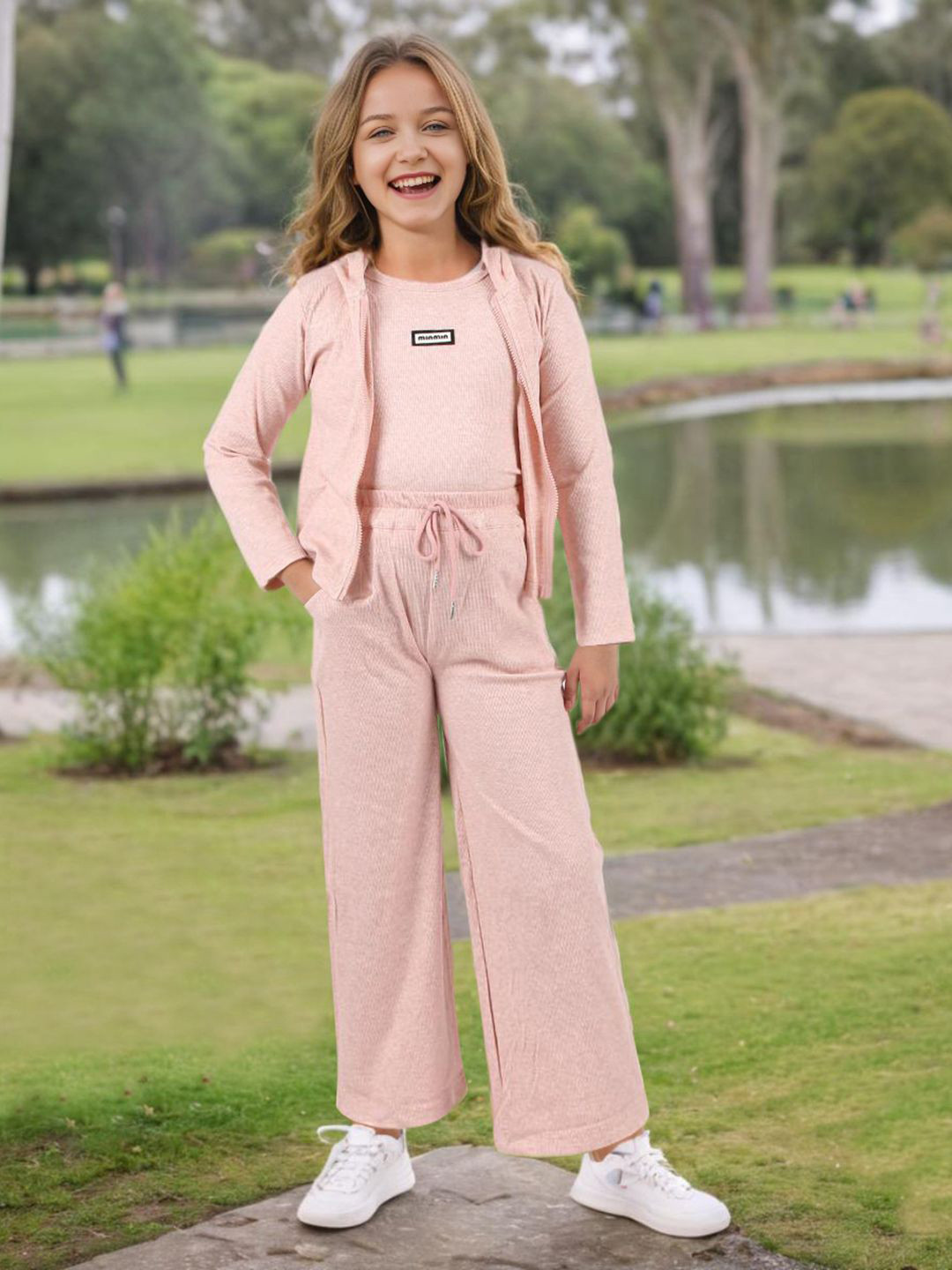 INCLUD Girls Hooded Jacket with Pants Set