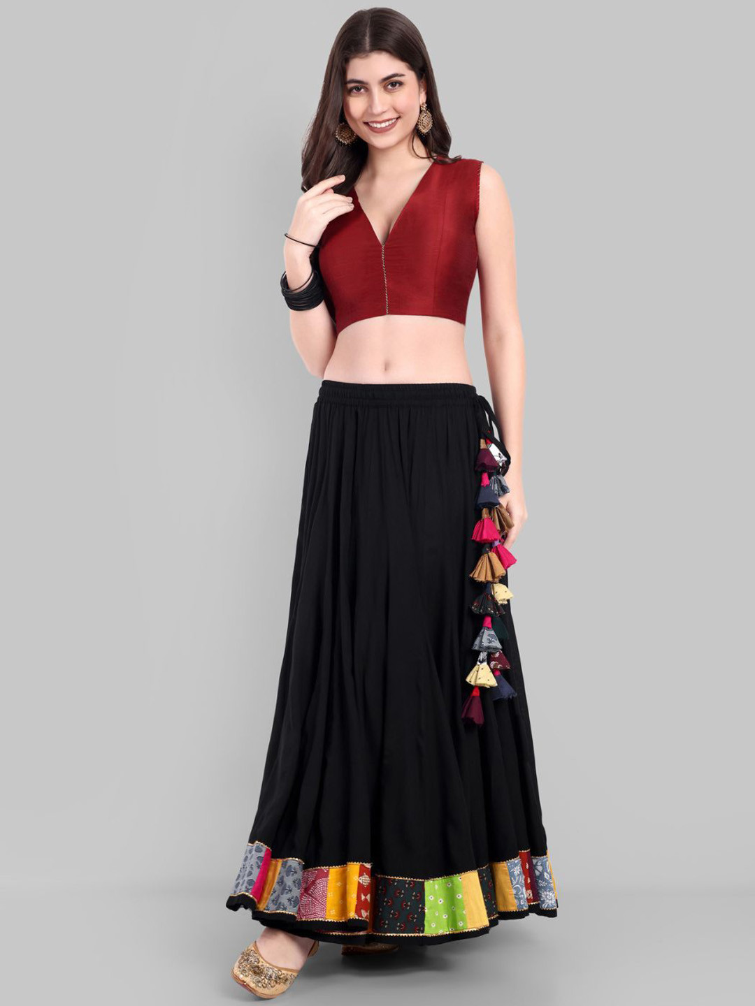 Mera Rang V Neck Padded Readymade Saree Blouse