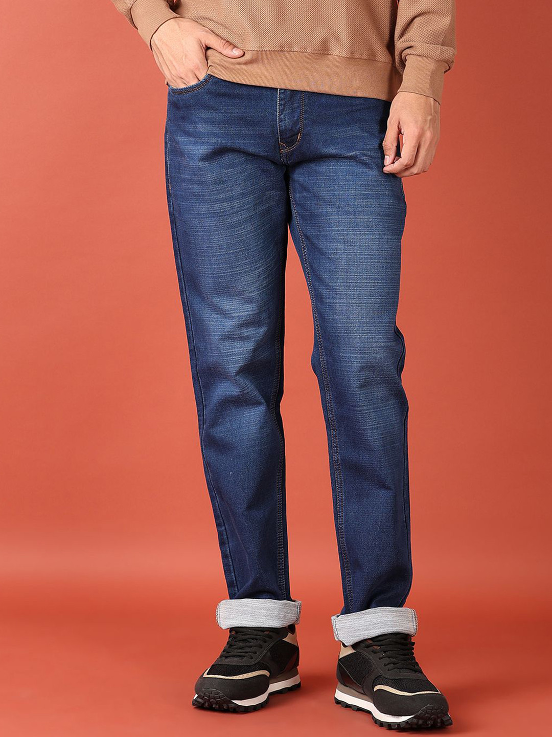 V-Mart Men Solid Light Fade Stretchable Jeans