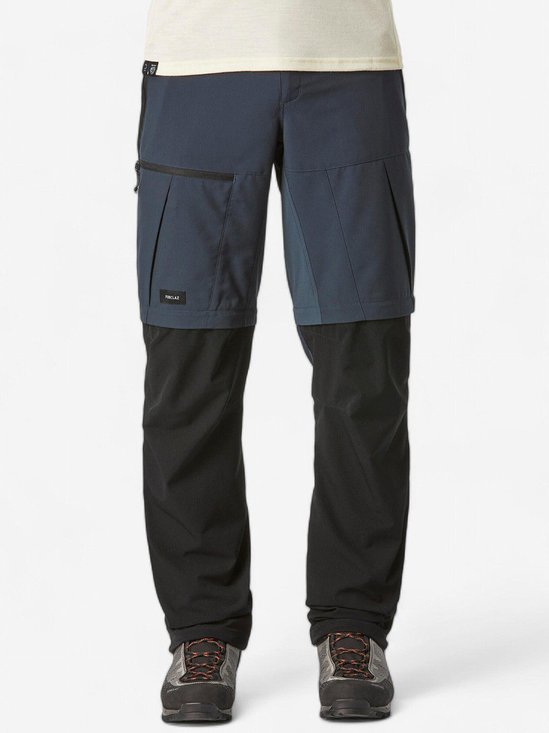 Decathlon FORCLAZ - Men Dark Grey Stretchable Water Resistant Moduler Trekking Pants