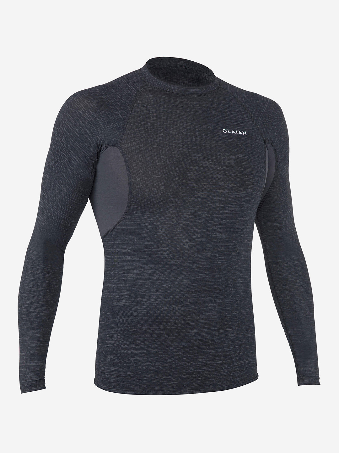 Decathlon Olaian Mens Black Full-Sleeve UV Protected Surfing Top