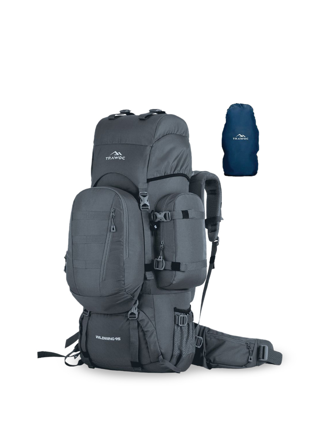 TRAWOC WILDWING 95L Solid Rucksack With Internal Frame Detachable Daypack