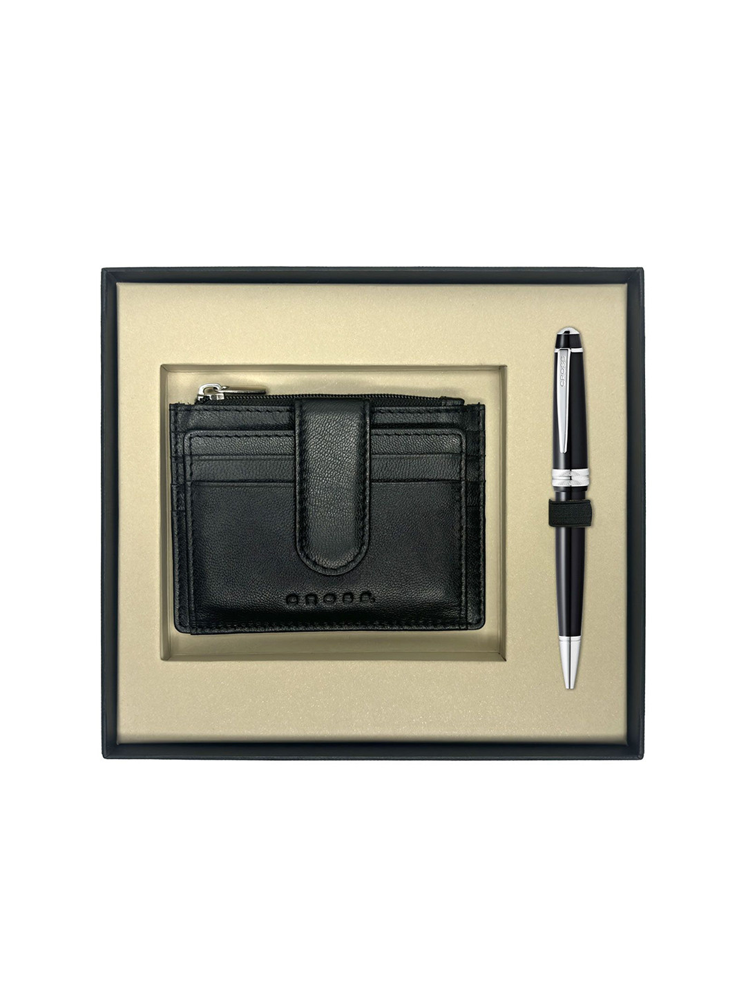 Cross Black Ball Point Pen With Card Holder