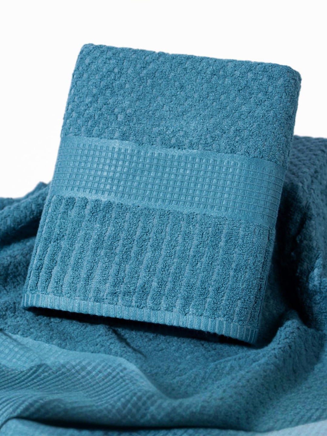 MUSH Hearth & Haven Teal Blue Bamboo 450 GSM Bath Towel
