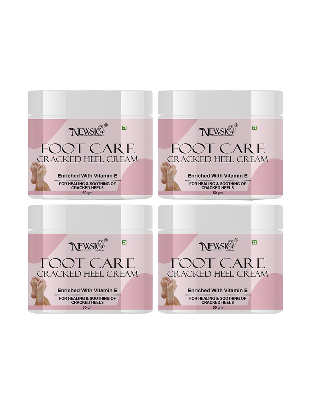Newsio Set Of 4 Foot Care Cracked Heel Cream - 50 g Each