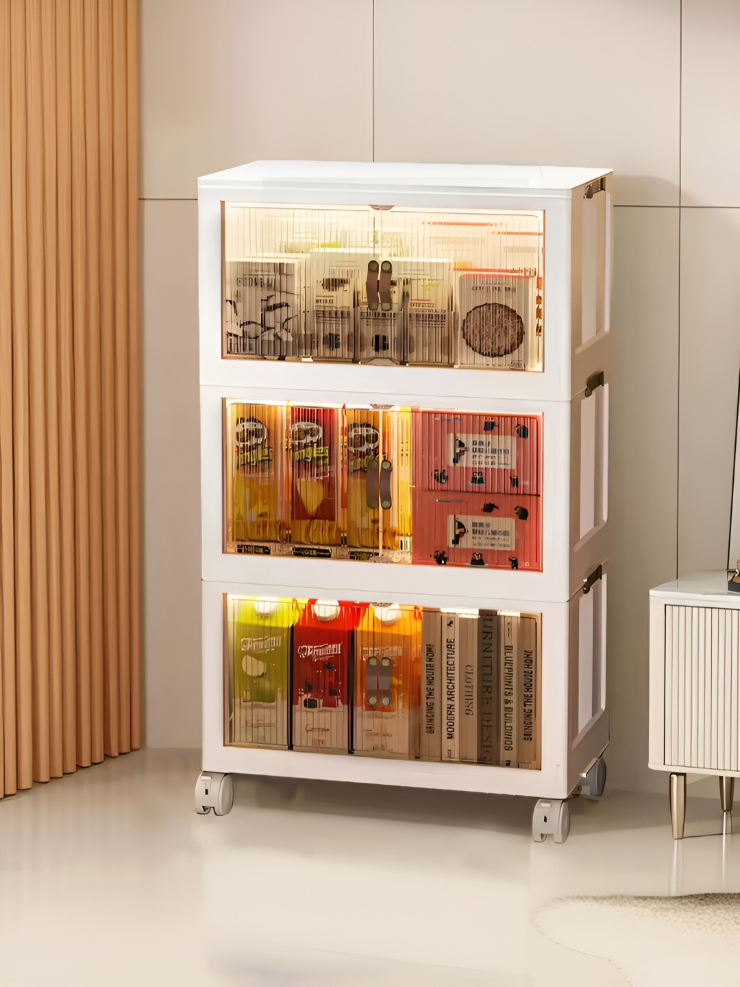 UMAI White 3-Layer Double Door Multi-Utility Organisers