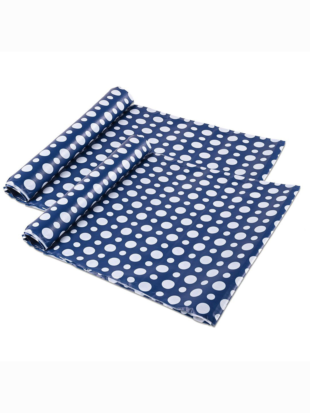 Kuber Industries Navy Blue 2 Pieces Printed Water Resistant Shelf Liner